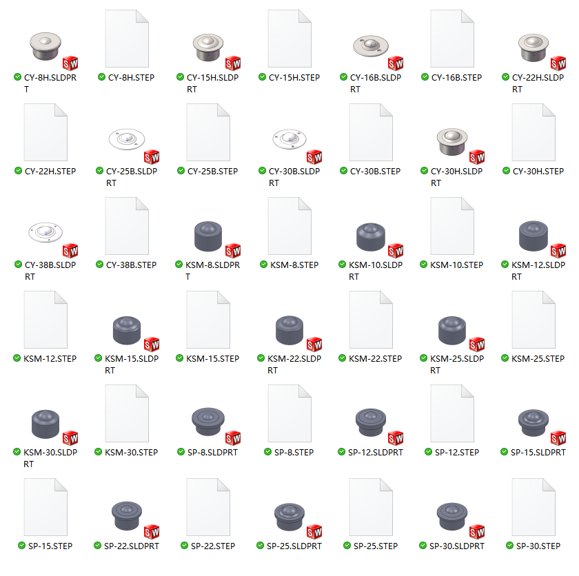 Ball Transfer Unit Rollers 3D drawing