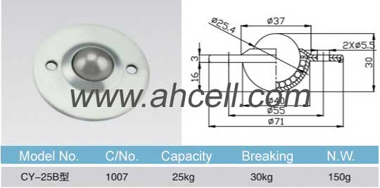 CY_25B ball transfer unit size