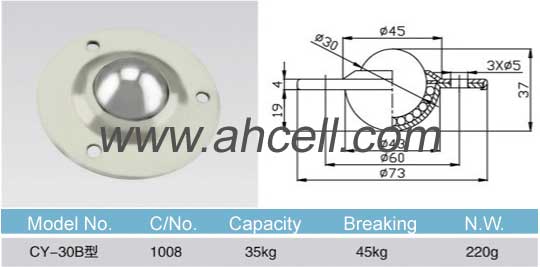 CY_30B ball transfer unit size