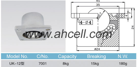 UK-12 ball transfer unit size